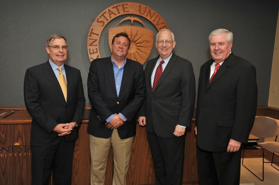 Kent State President Lester A. Lefton and Insurance Executives