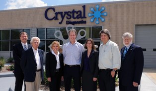 Photo from Mark Kvamme's visit to Crystal Diagnostics