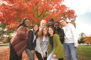 Photo of Kent State students - fall