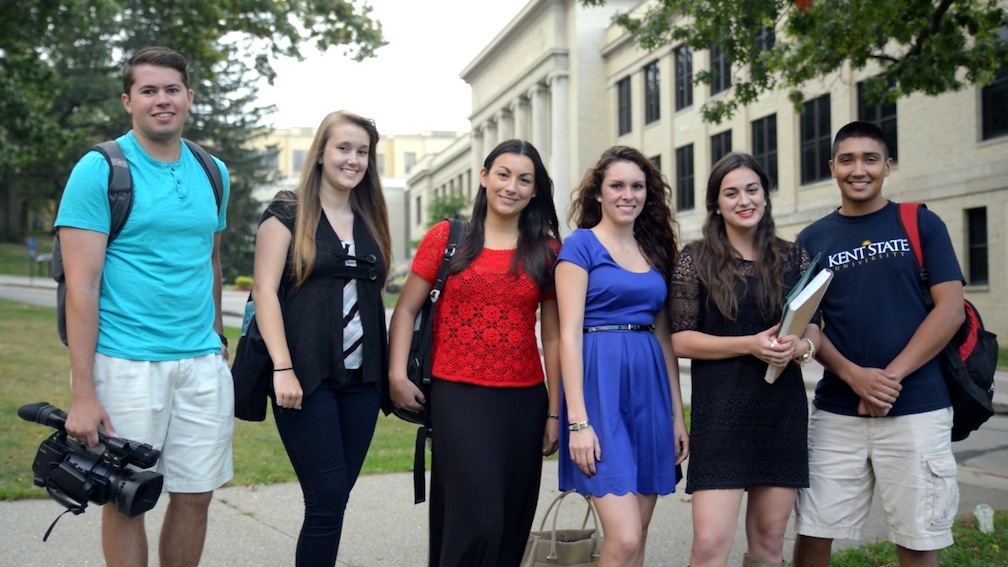 Students from Kent State's School of Journalism and Mass Communication